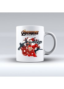 Бяла керамична чаша IRON MAN TEAM